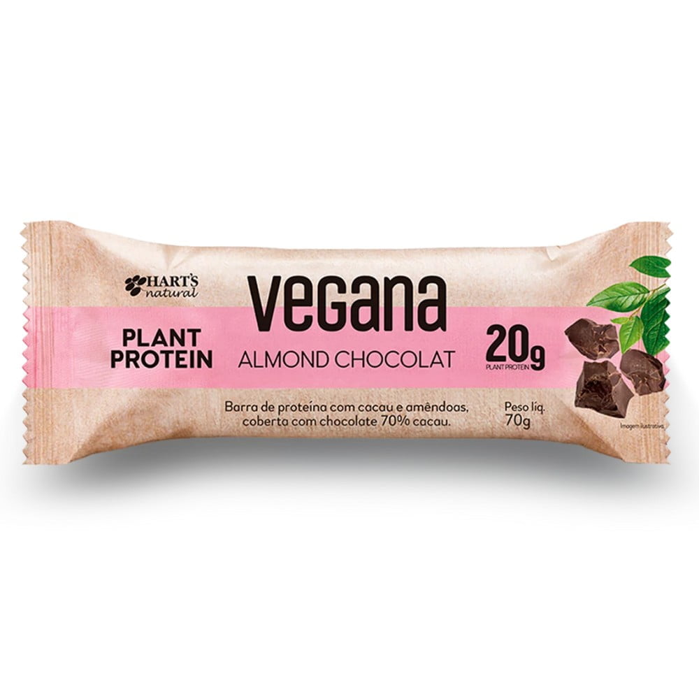 Barra De Proteina Vegana 70g Amendoa Com Chocolate Produtos Naturais Atacadão Maromba 1412