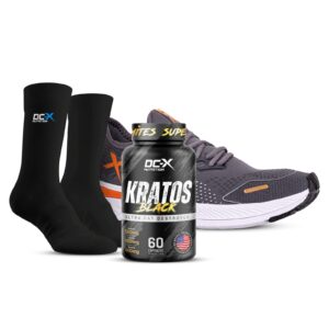 Combo Kratos Black (60 Caps) - Ganhe: 1 Tênis e 1 Meia DCX