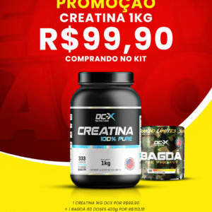 Combo Treino Intenso - Neste Combo a Creatina de 1kg 100% Pura sai a 99,90.