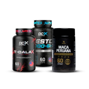 Combo Testo Power | T-DALA X + TESTO 1000-GH + Maca Peruana – Força, Libido e Energia Natural!