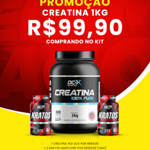 Combo Explosão Hardcore - Neste Combo a Creatina de 1kg 100% Pura sai a 99,90.