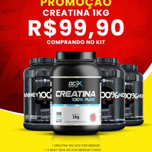 Combo Hipertrofia Total - Neste Combo a Creatina de 1kg 100% Pura sai a 99,90.
