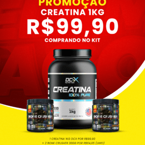 Combo Energia Máxima - Neste Combo a Creatina de 1kg 100% Pura sai a 99,90.