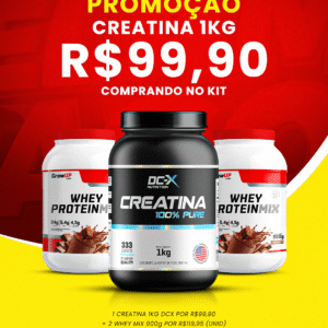Combo Proteção Muscular - Neste Combo a Creatina de 1kg 100% Pura sai a 99,90.