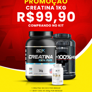 Combo Força e Performance - Neste Combo a Creatina de 1kg 100% Pura sai a 99,90.