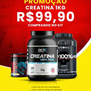 Combo Força Total - Neste Combo a Creatina de 1kg 100% Pura sai a 99,90.