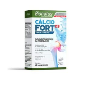 Cálcio Fort 600mg + D 200 UI (60 Caps) - BIONATUS