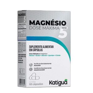 Magnésio Dose Máxima 5 Fontes 350 mg – 60 Cápsulas Katiguá | Absorção Completa & Relaxamento