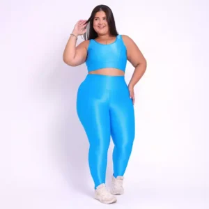 Legging Clássica + Top Liss Compressão Anil (PLUS SIZE)