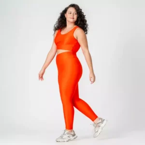 Legging Clássica + Top Liss Compressão Laranja (Plus Size) - DCX