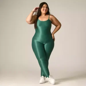 Macacão Amanda Compressão Verde Mar (Plus Size) - DCX
